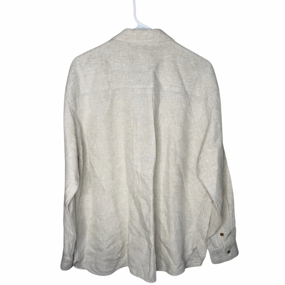 Athleta Retreat Linen Top Size XL in Undyed Color 100% Linen Breathable - Picture 6 of 15